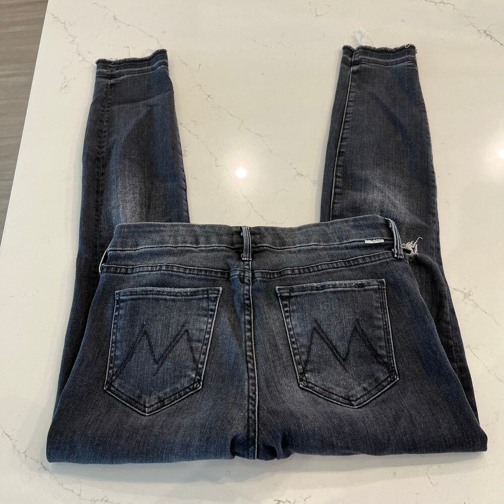 Mother Denim Undone‎ Hem Looker Ankle Jeans in Stealing Shadows size 28 - Picture 6 of 14